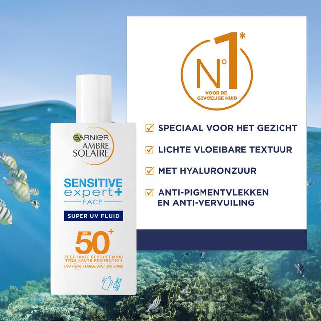 Garnier Ambre Solaire Sensitive Expert+ Anti Age Zonnebrandcrème SPF50+ 40 ML
