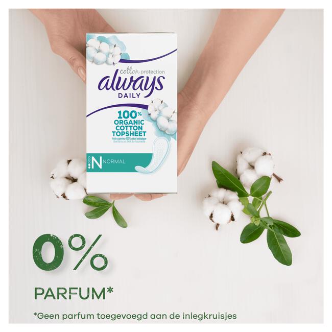 Always Dailies Cotton Protection Inlegkruisjes Normal Big Pack 52 Stuks