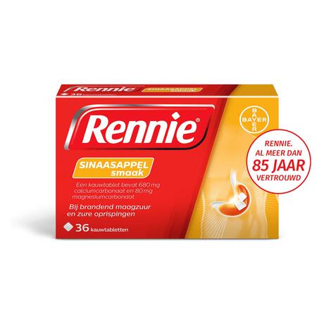 Rennie Sinaasappel Kauwtabletten Bij Brandend Maagzuur 36 stuks