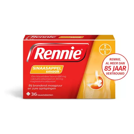 Rennie Sinaasappel Kauwtabletten Bij Brandend Maagzuur 36 stuks