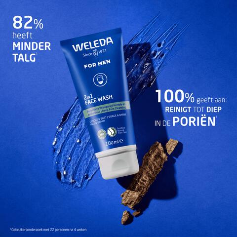 Weleda Men 2-in-1 reinigingsgel voor gezicht & baard