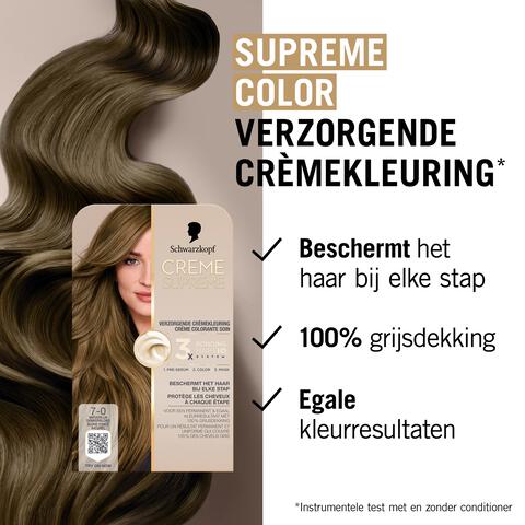 Schwarzkopf Creme Supreme Haarkleuring 7-0 Natuurlijk Donkerblond