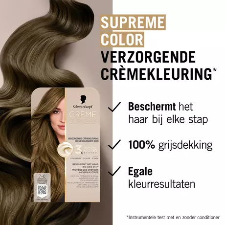 Schwarzkopf Creme Supreme Haarkleuring 7-0 Natuurlijk Donkerblond