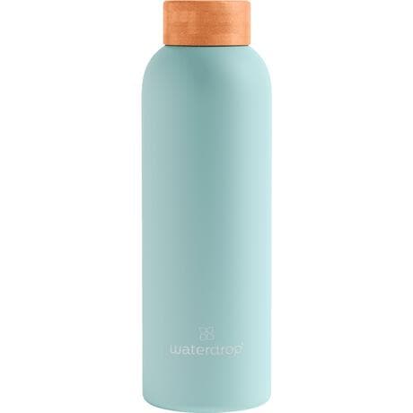 Waterdrop Thermo Steel RVS Drinkfles Pastel Turqoise 600 ML
