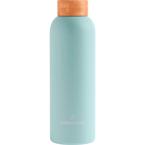 Waterdrop Thermo Steel RVS Drinkfles Pastel Turqoise 600 ML
