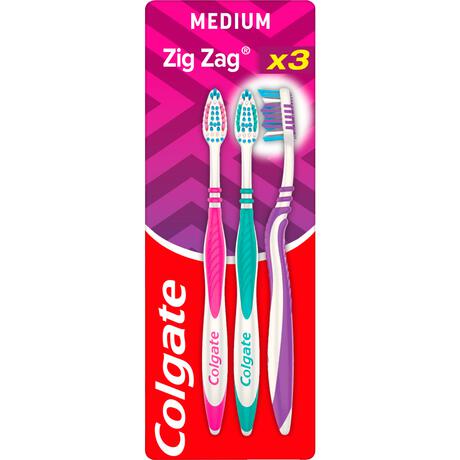 Colgate ZigZag Medium Tandenborstels - 3 stuks