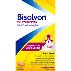 Bisolvon Droge Hoest en Keelpijn Zuigtabletten 16 stuks