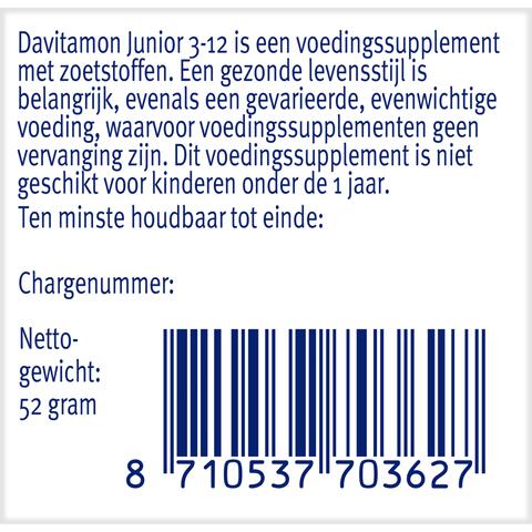 Davitamon Junior 3+ Kauwvitamines Framboos