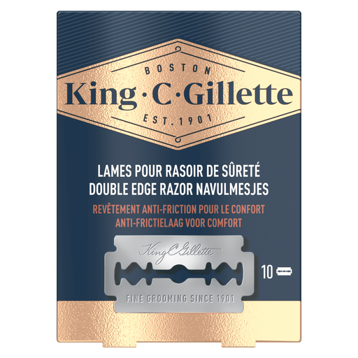 King C. Gillette Double Edge Navulmesjes 10 Stuks