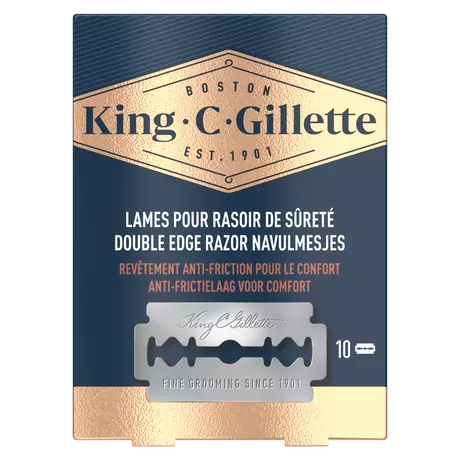 King C. Gillette Double Edge Navulmesjes 10 Stuks