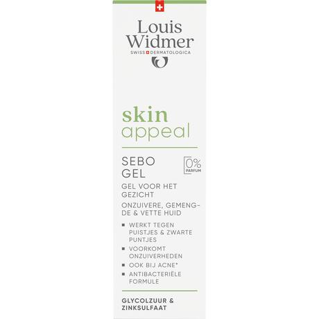 Louis Widmer Skinappeal Sebo Gel Zonder Parfum 30 ML