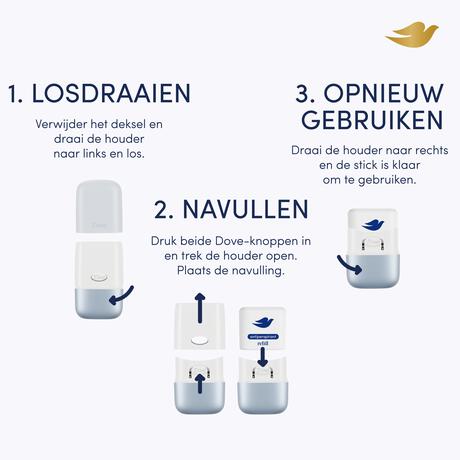 Dove Original Antiperspirant Deodorant Refillable Starter Kit