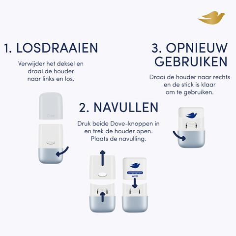 Dove Original Antiperspirant Deodorant Refillable Starter Kit