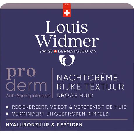 Louis Widmer Proderm Nachtcrème Rijke Textuur Licht Geparfumeerd 50 ML