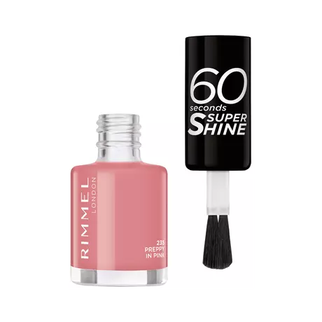 Rimmel London 60 Seconds SuperShine Nagellak 235 Preppy In Pink 8 ML