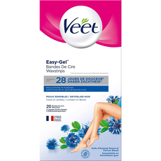 Veet Ontharingsstrips Easy-Gelwax Benen & Lichaam Gevoelige Huid 20 stuks