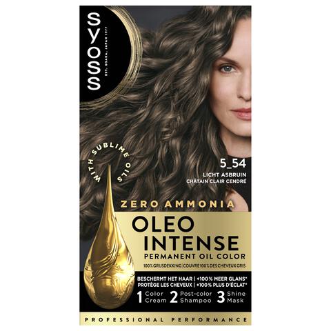 Syoss Oleo Intense Permanente Haarkleuring 5-54 Licht Asbruin