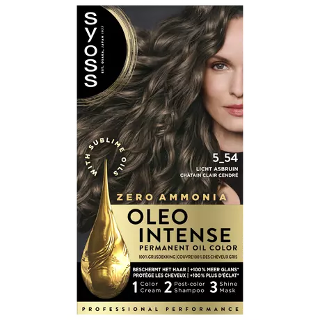 Syoss Oleo Intense Permanente Haarkleuring 5-54 Licht Asbruin