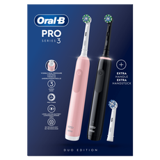 Oral-B Pro 3 3900N Zwart & Roze 2 Elektrische Tandenborstels
