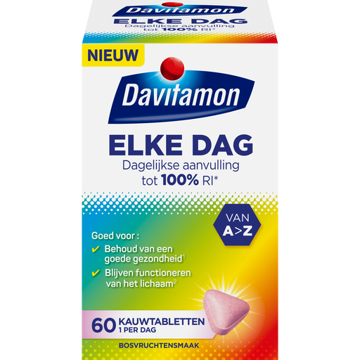 Davitamon Elke Dag Kauwtabletten 60 stuks