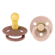 BIBS Colour Fopspeen Rond Latex Maat 2 Woodchuck/Blush 2 stuks