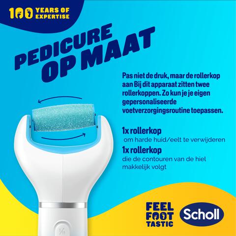 Scholl Velvet Smooth  Elekrische Voetvijl Blauw