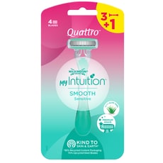 Wilkinson QUATTRO myIntuition disposables Smooth Sensitive 3+1