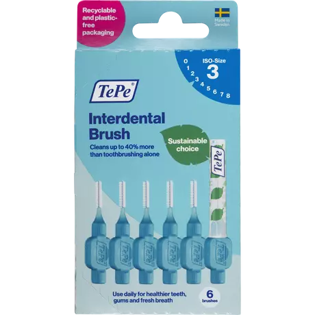 TePe Interdentale Ragers Original Blauw&nbsp;ISO Maat 3 0,6 mm 6 stuks