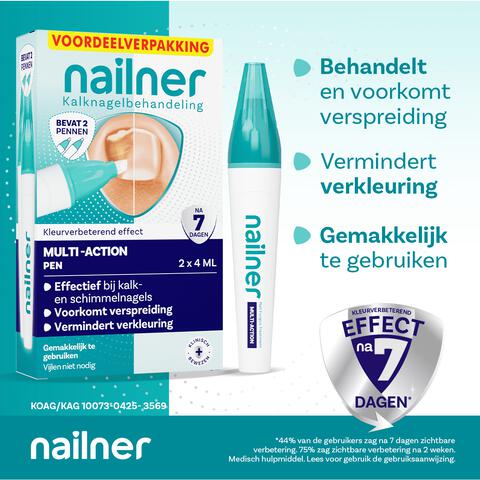 Nailner kalknagelpen Multi-Action 2x4ml