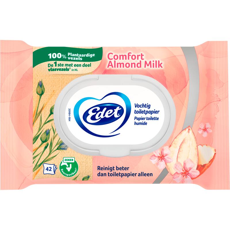 Edet Amandel Vochtig Toiletpapier 42 stuks