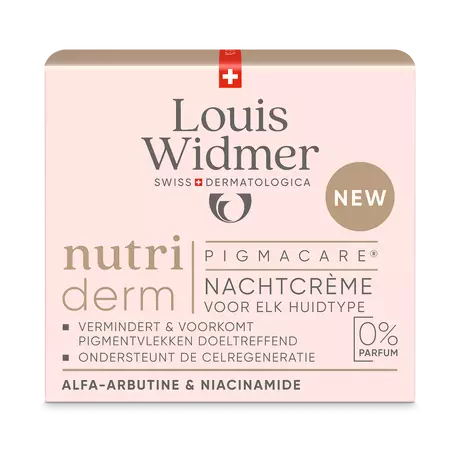 Louis Widmer nutriderm Pigmacare Nachtcrème Zonder Parfum 50 ML