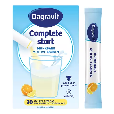 Dagravit Multivitamin Compleet Start Citroen Sinaasappel 30 stuks