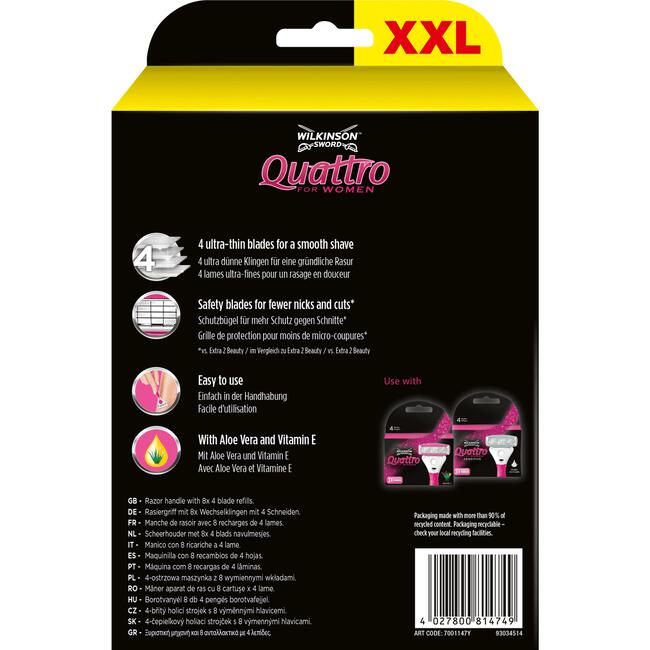Wilkinson Quattro Women XXL Pack - 8 stuks