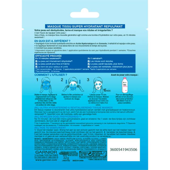 Garnier SkinActive Hydra Bomb Sheet Masker Granaatappel