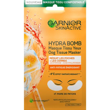 Garnier SkinActive Hydra Bomb Oog Sheet Masker Sinaasappel + Hyaluron
