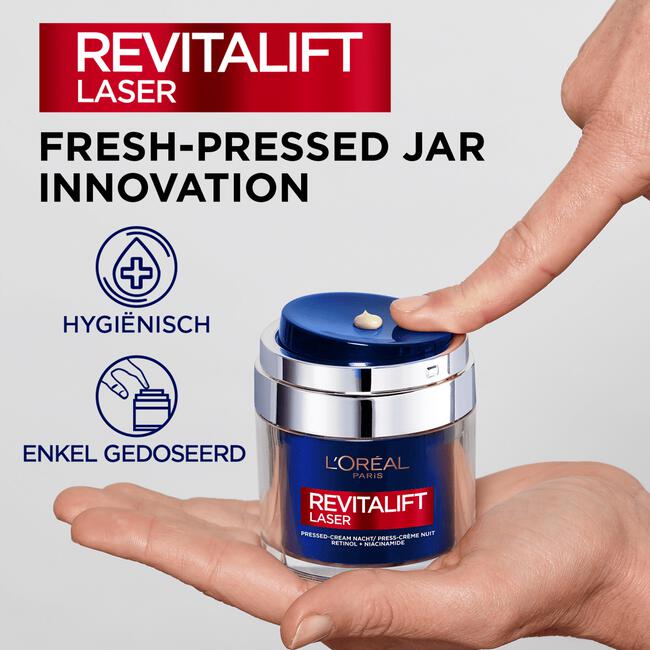 L'Oréal Paris Revitalift Laser X3 Pressed-Cream Nachtcrème 50 ML