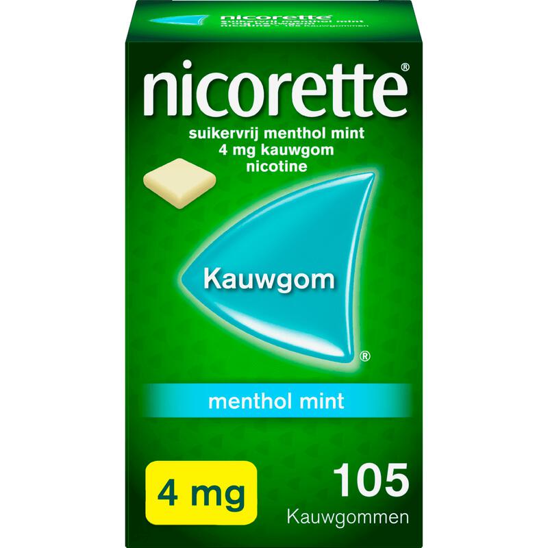 Nicorette Suikervrij Kauwgom 4 MG Nicotine 105 stuks