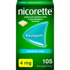 Nicorette suikervrij Kauwgom 30/105 stuks, 4 mg nicotine