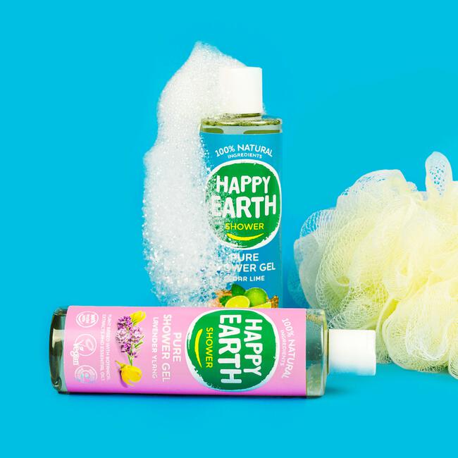 Happy Earth Cedar Lime 100% Natuurlijke Douchegel 300 ML
