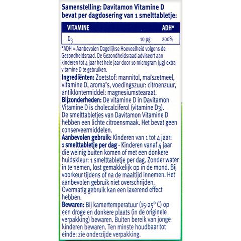 Davitamon Kind Vitamine D Smelttabletten Citroen