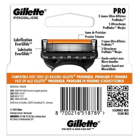 Gillette ProGlide Navulmesjes 4 stuks