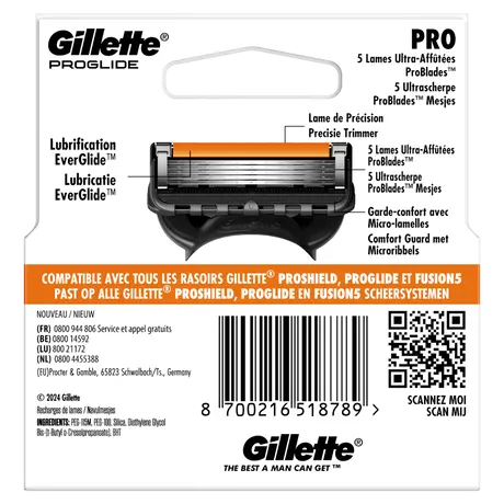 Gillette ProGlide Navulmesjes 4 stuks