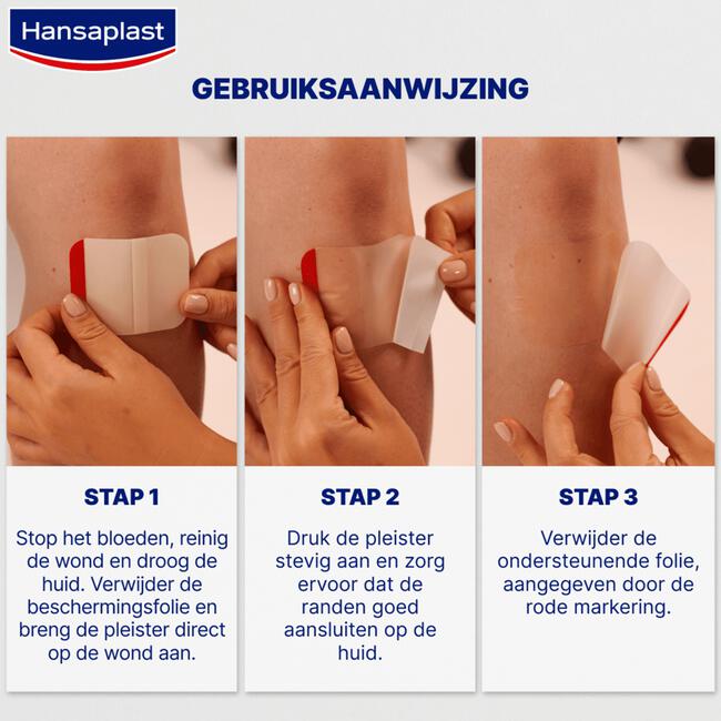 Hansaplast Second Skin Protection Waterproof en Transparante XL Eilandpleisters 3 stuks