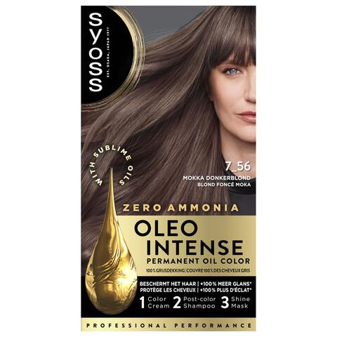 Syoss Oleo Intense Permanente Haarkleuring 7-56 Mokka Donkerblond/Blond Foncé Mocca