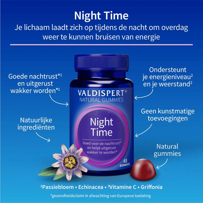 Valdispert Night Time Natural Gummies 45 stuks