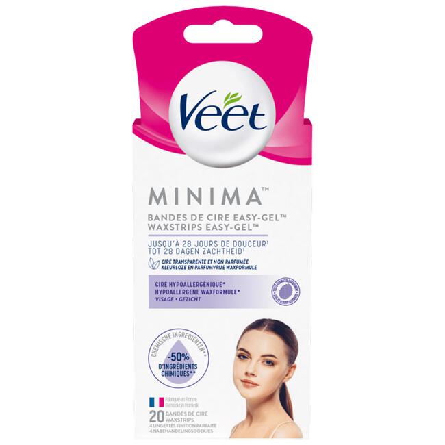 Veet Minima Ontharingsstrips Gezicht Hypoallergeen 20 stuks