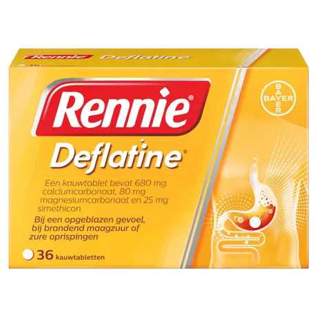 Rennie Deflatine Opgeblazen Gevoel Of Winderigheid Kauwtabletten 36 stuks