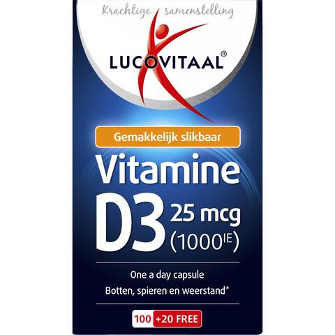 Lucovitaal Vitamine D3 25 mcg 120 Capsules