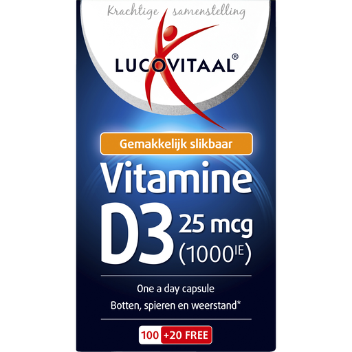 Lucovitaal Vitamine D3 25 MCG Capsules 120 stuks