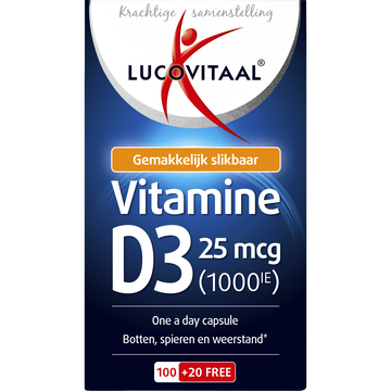 Lucovitaal Vitamine D3 25 MCG Capsules 120 — 120 stuks